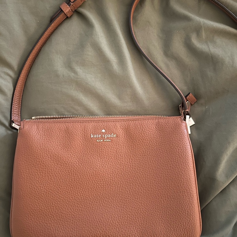 kate spade Brown Pebbled Leather Crossbody Bag